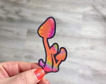Tie Dye Mushroom Sticker, Mushroom Sticker, Hippie Sticker, Trippy Sticker, Sticker, Mushroom, Laptop Sticker