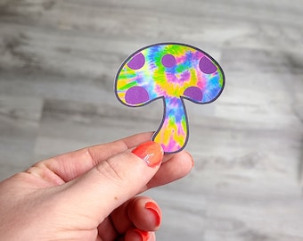 Tie Dye Mushroom Sticker, Mushroom Sticker, Hippie Sticker, Trippy Sticker, Sticker, Mushroom, Laptop Sticker