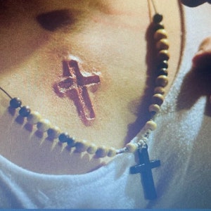 SFX prothetische Kruzifix Burn Cross Scar