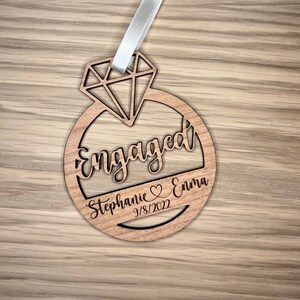 Ornament| Engaged Personalized Ornament| Personalized Ornament | Christmas| Christmas Ornament