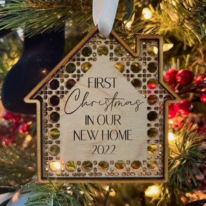 Our First Christmas Home Ornament| Real Estate Agent Gift| New Home Ornament| Personalized New Home Christmas Ornament| Christmas Gift