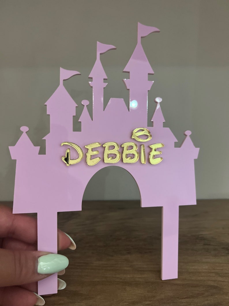 Princess Castle Cake Topper - Acrylic Cake Topper - Princess Theme ...