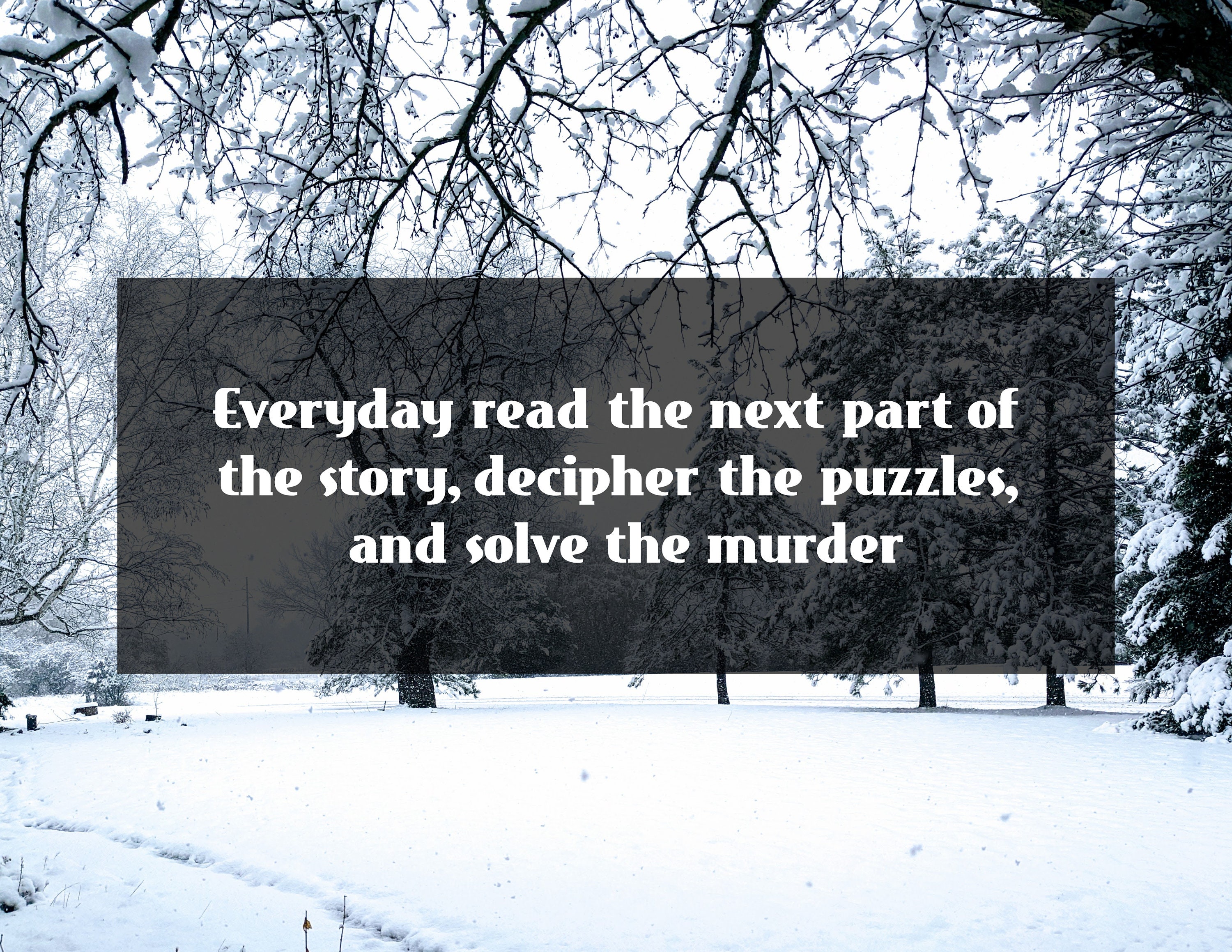Murder Mystery Advent Calendar Etsy Murder Mystery Advent Calendar Etsy