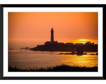 Pigeon Point Lighthouse, California Pacific Coast, Sunset, Seascapes, Nature, PCH, Photography #1 Wall Art, Home Decor, Fine Art, Travel