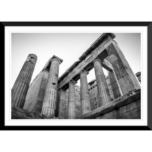 Parthenon, Acropolis, Greek Ruins, Columns, Black and White, Athens, Greece, Photography #3, Wall Art, Home Decor, Fine Art, Travel