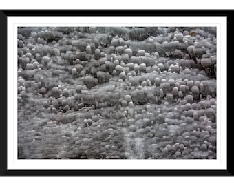 Abstract Snow and Icicles Photography #3, Wall Art, Home Decor