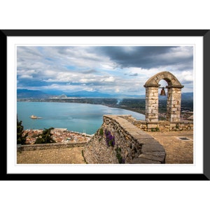 View of Naflplio from Palamidi, Greek Coastal City, Greece, Photography #2, Wall Art, Home Decor, Fine Art, Travel