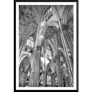 St. Patrick Cathedral Interior, NYC, New York City, Black and White, Photography #2, Wall Art, Home Decor, Fine Art, Travel Photo