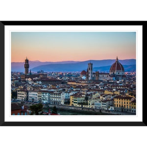 Blick auf den Dom, Florenz, Italien, Sonnenuntergang, Fotografie 1, Wandkunst, Dekoration, Bildende Kunst, Reisefoto Bild 1