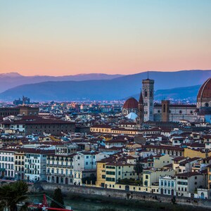 Blick auf den Dom, Florenz, Italien, Sonnenuntergang, Fotografie 1, Wandkunst, Dekoration, Bildende Kunst, Reisefoto Bild 3