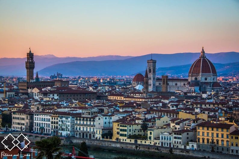 Viewpoint of Duomo, Florence, Italy, Sunset, Photography 1, Wall Art, Home Decor, Fine Art, Travel Photo image 3