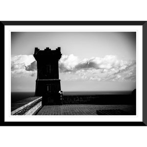 Montjuïc Castle, Fortress, Architecture, Black and White, Barcelona, Spain, Photography #2 Wall Art, Home Decor