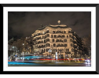 La Pedrera, Casa Milà, Gaudi Architecture, Barcelona, Spain, Photography Wall Art, Home Decor