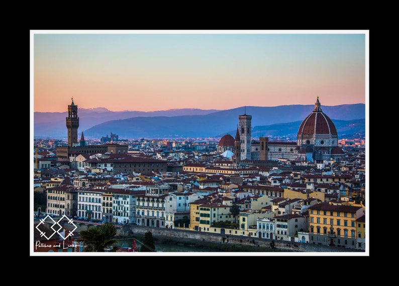 Blick auf den Dom, Florenz, Italien, Sonnenuntergang, Fotografie 1, Wandkunst, Dekoration, Bildende Kunst, Reisefoto Bild 2