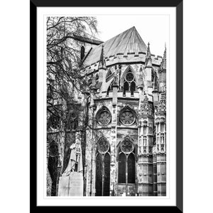 Westminister Abbey, Old Palace Yard, George V London, England UK, Black and White, Photography, Wall Art, Home Decor, Fine Art, Travel Photo