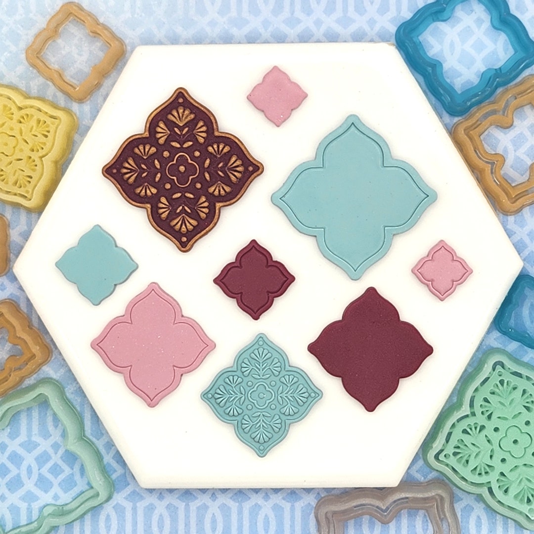 Aziza, Moroccan Cutters, Moroccan Pattern, Polymer Clay Cutters, Clay ...