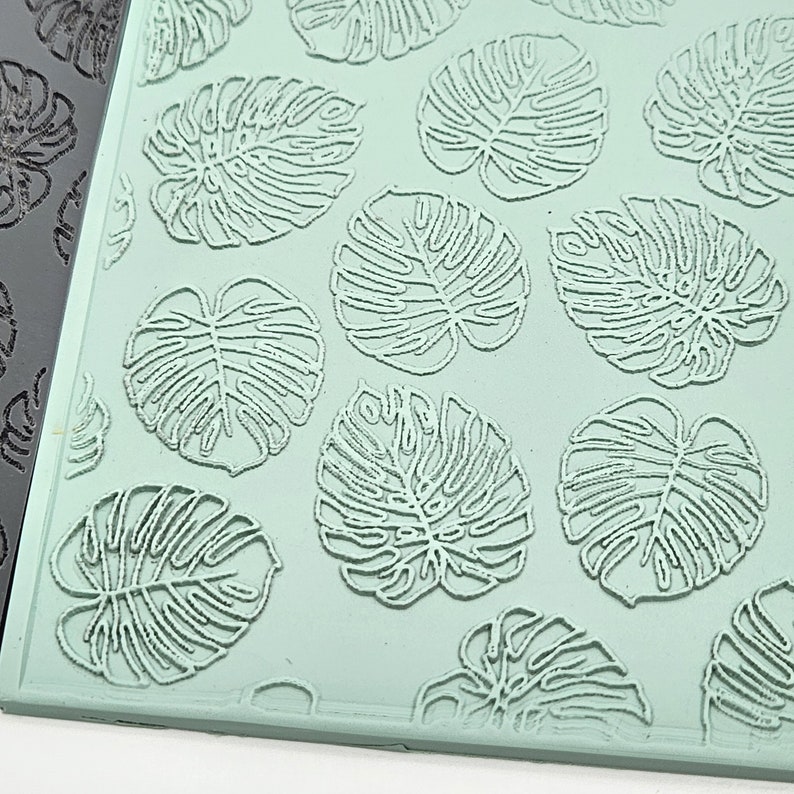 Monstera Leaves Texture Sheet, Texture Rubber Mat, Clay Texture, Summer Earrings, Tropical Earrings, Earring Making, Jewelry, Clay Tools image 4