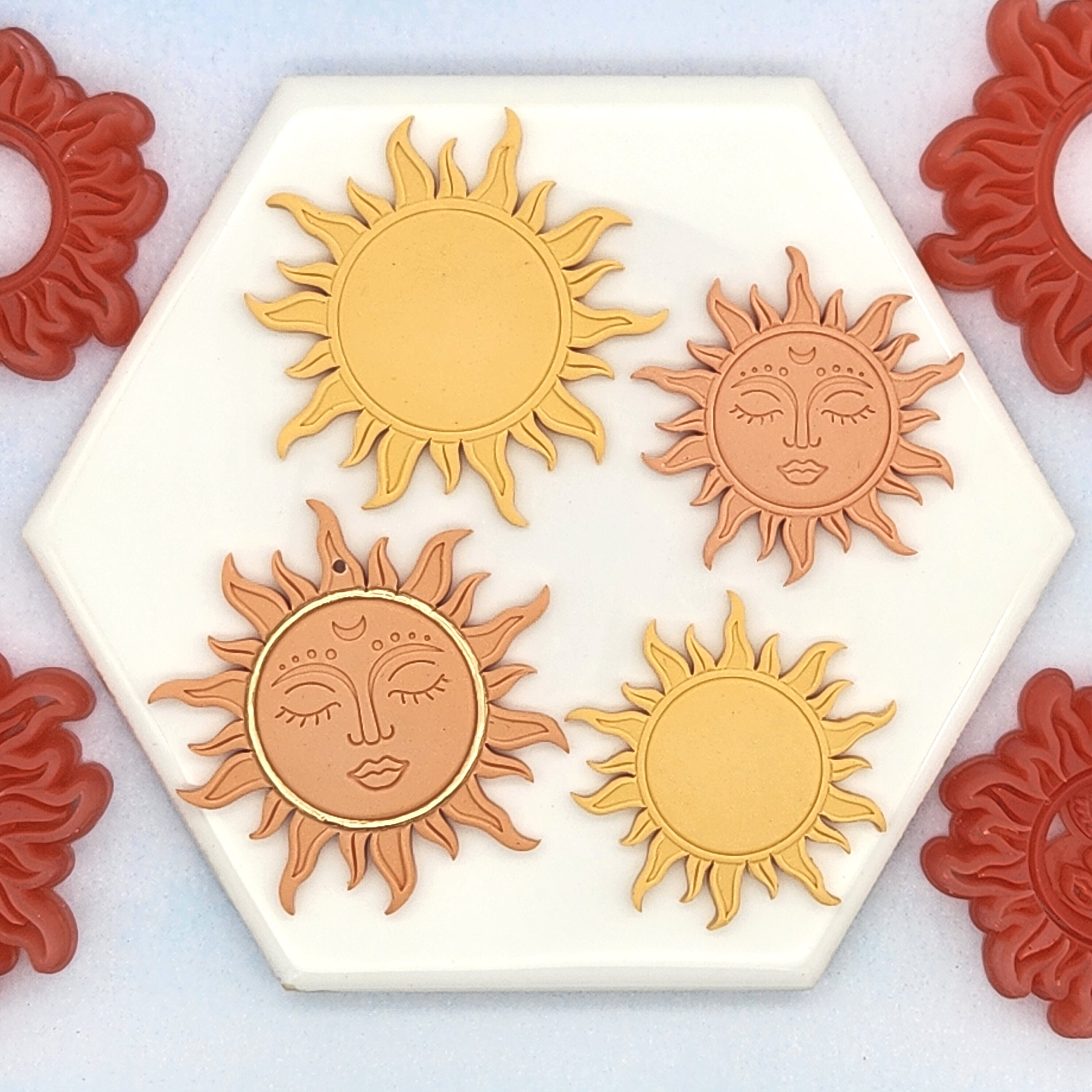 Sun, Sun Clay Cutter, Summer Clay Cutter, Sun Clay Earrings, Summer Clay Earrings, Polymer Clay Cutter, Polymer Clay, Jewelry Making, Clay