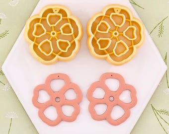 Frame Flower Mirrored Polymer Clay Cutter Set, Floral Clay Cutters, Clay Tools and Supplies, Earring Making, Clay Earrings, Spring Crafts