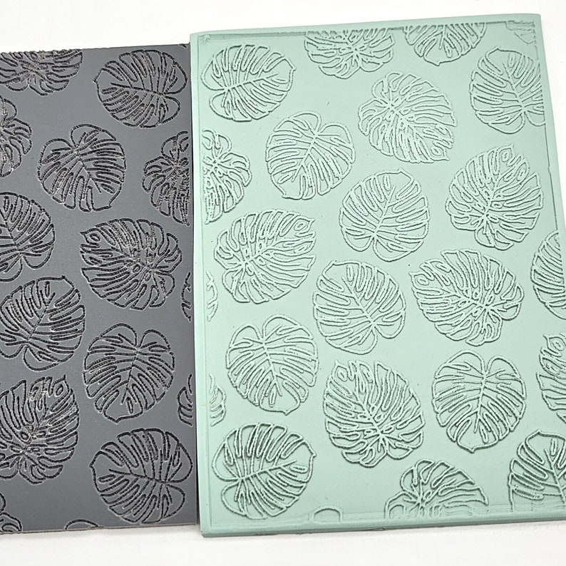 Monstera Leaves Texture Sheet, Texture Rubber Mat, Clay Texture, Summer Earrings, Tropical Earrings, Earring Making, Jewelry, Clay Tools image 3