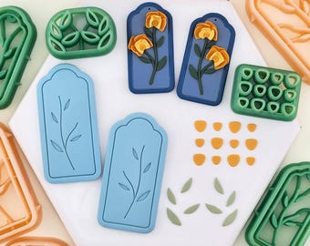 Fiore Arch Floral Guide Polymer Clay Cutter Set, Jewelry Tools and Supplies, Floral Cutters, Earring Making, Clay Earrings, Spring Crafts
