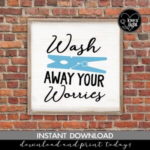 wash away your worries humor country farmhouse wall sign, svg, eps, pdf, png, dxf, cricut file, digital print * instant download *