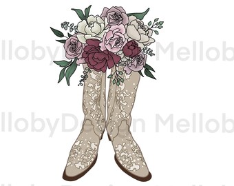 Cowboy Boot Bouquet Digital Download