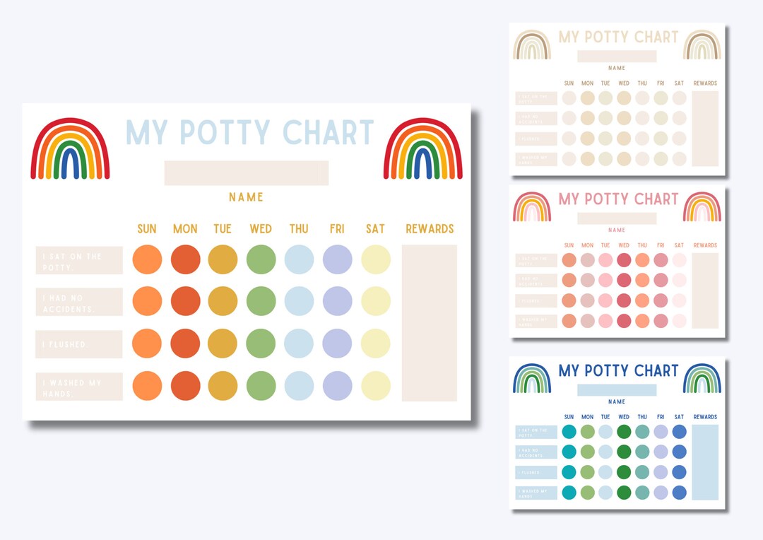 Printable Potty Training Reward Chart Toddler Toilet Training Potty Printable Potty Training Reward Chart Toddler Toilet Training Potty