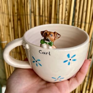 Custom Gift for dog owner, personalized dog mug, cute unique gift, birthday gift, anniversary, new home, dog adopting, dog loss, miniature