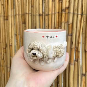 3D Pet Portrait on Mug - Put your pet on the mug - Dog Lover funny gift - pet sculpture on mug - ceramic dog mug - gift for dad
