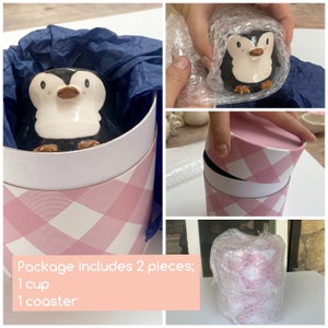 Handmade Penguin Ceramic Cute Espresso Cup Personalized Gift Friendship ...