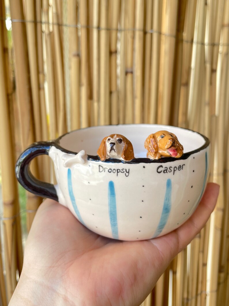 Custom Pet Cute Cappucino Mug birthday gift dog figure cute dog coffee lover latte macchiato hot chocolate mug dog lover image 9