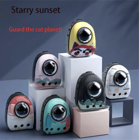 astronaut pet carrier travel backpack bag Bird Traval Cage, Clear Space Capsule to Carry Parakeet Cockatiel Parrot with Metal Tray Bird Feeder Wood Perch, Vet Transport School : Supplies 12 lbs and 0 Astronaut Pet Carrier Backpack -