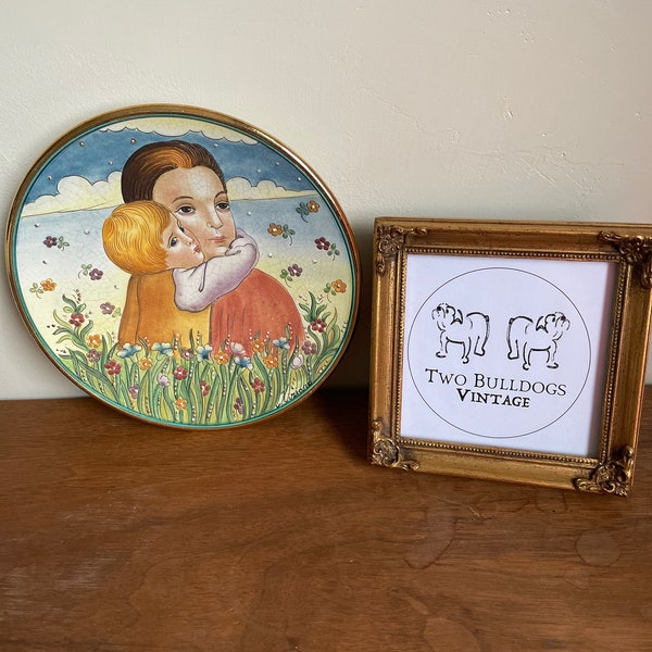 1974 Tiziano Veneto Flair Plate of Mother and Child Made in Italy LTD 73/2000 – Unique, Rare, and Eclectic Home Decor