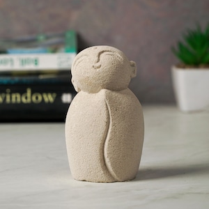 Jizo Statue 10 Cm - 3.9&quot; inch, Stone Statue, Japanese Jizo, Buddha Jizo, Guardian Jizo, Buddha, Garden Decor, Outdoor, Home Decor