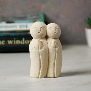 Jizo Statue 10 Cm - 3.9&quot; inch, Stone Statue, Japanese Jizo, Buddha Jizo, Guardian Jizo, Buddha, Garden Decor, Outdoor, Home Decor, Gifts