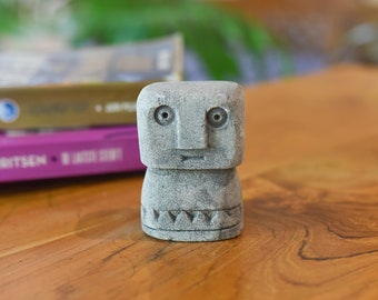 Primitive Stone Sculpture, 2.7" inch - 7 Cm, Primitive Figure, Miniature, Stone Statue, Handmade, Hand Carved, Home Decor, Room Decor