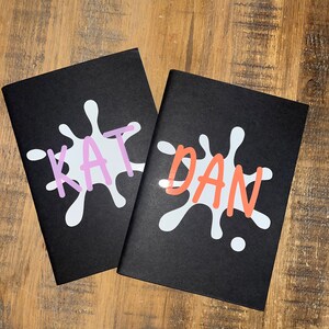 Cuaderno de dibujo/diario personalizado en color negro tamaño A5 | Libro personalizado | Cuaderno con nombre personalizado / Cuaderno de dibujo para niños / Libro de dibujo para niños