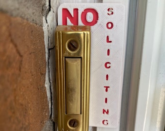 No Soliciting Doorbell Sign Kit (2-pack)