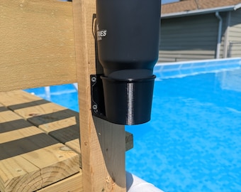 Universal Wall Mount Single Cupholder, Integrated Mounting Flange