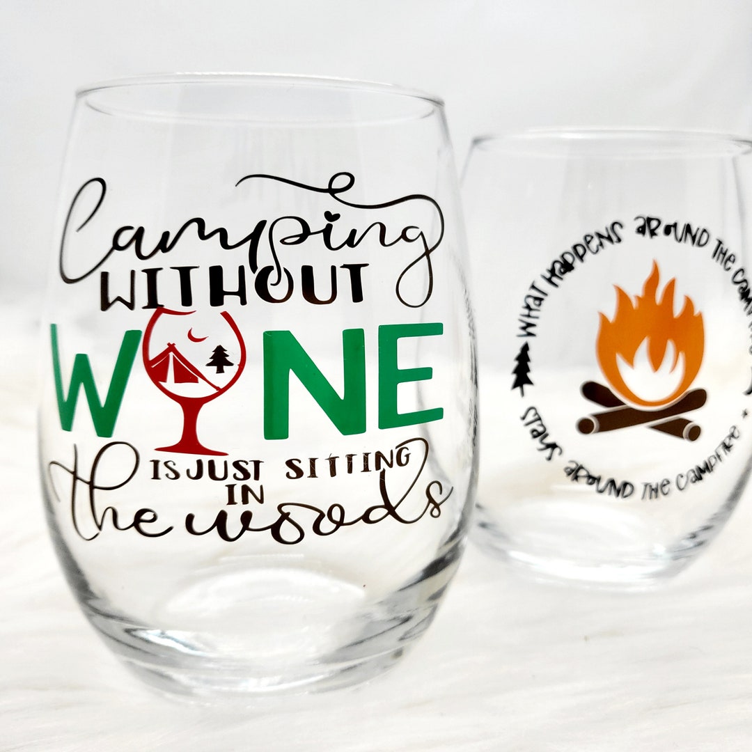Camping Wine Glasses Etsy
