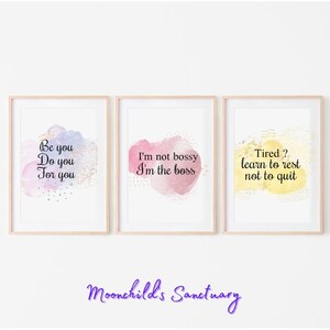 Girl Boss Print, Digital wall art, Printable wall art, watercolor quote art, Office Decor, Office Wall Art, Boss Lady Gift, Boss Lady Print