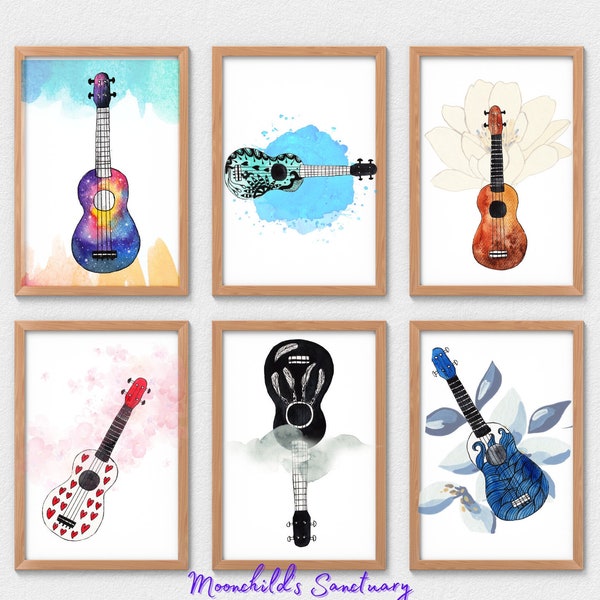 Ukulele Art Print Etsy