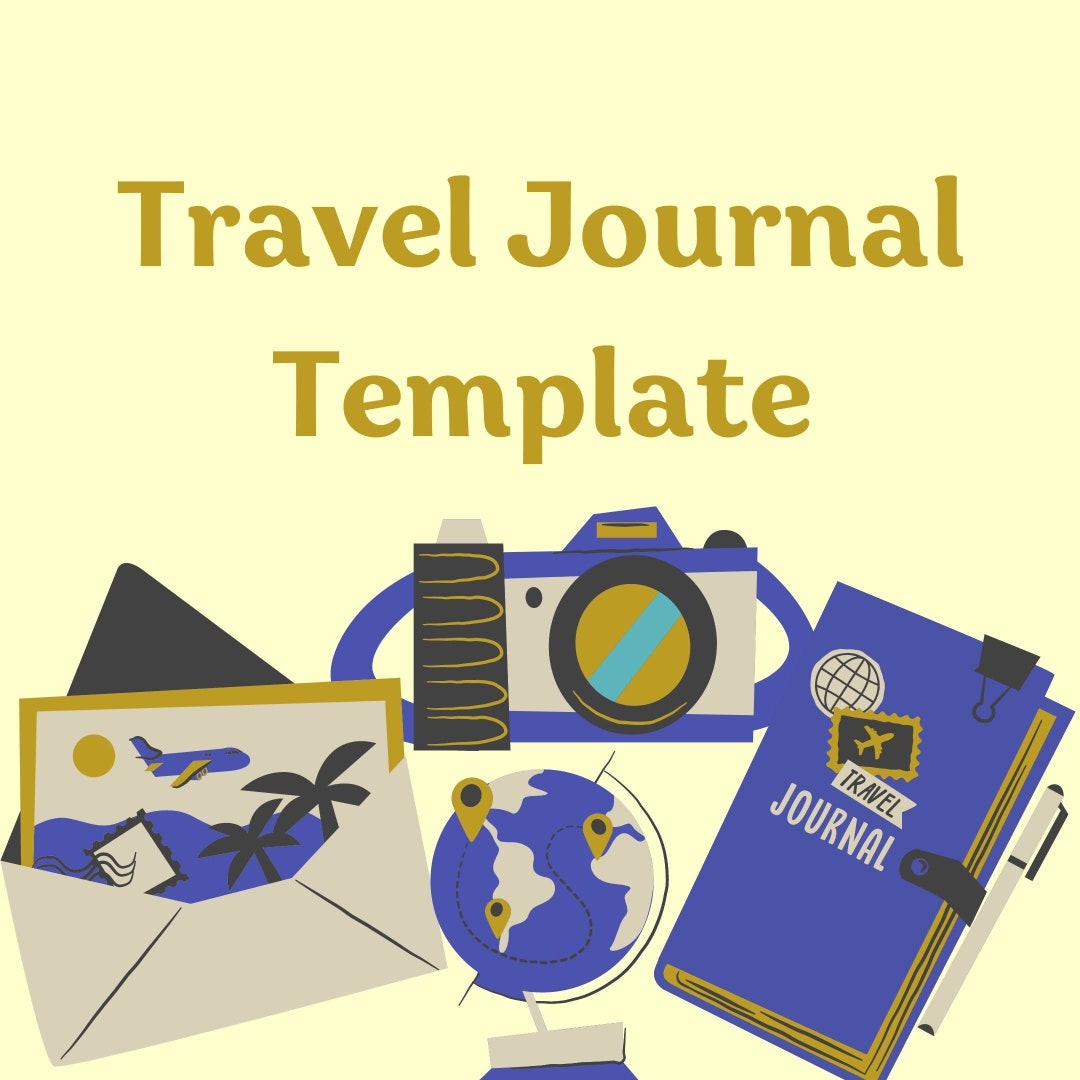 Travel Journal Template | Digital + Editable + Customizable ...
