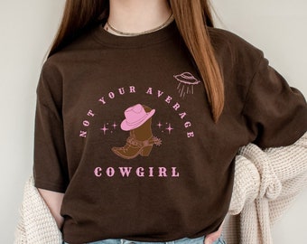Space Cowgirl Shirt Cosmic Cowgirl Disco Cowgirl Shirt Pink Cowgirl Hat Barbiecore Cowgirl Costume Cowgirl Bachelorette Vintage T Shirt