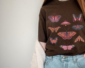 Moth Shirt Goblincore Shirt Cottagecore Shirt Cottage Core Shirt Goblincore Clothing Cottagecore Clothes Entomology Shirt Dark Academia
