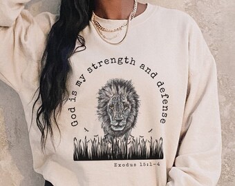 Jesus Sweatshirt Bible Verse Sweatshirt Lion Sweatshirt Jesus Crewneck Christian Merch Lion Shirt Christian Clothes Jesus Is King Shirt