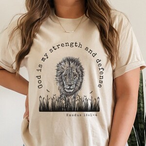 Lion Shirt Bible Verse Shirt Christian Merch Faith Based Shirt Trust In The Lord Catholic TShirt Worship Shirt Jesus Apparel Jesus Is King