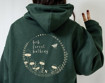 Mushroom Hoodie Goblincore Sweater Moth Hoodie Mushroom Sweater Goblincore Clothing Celestial Hoodie Goblincore Hoodie Dark Cottagecore