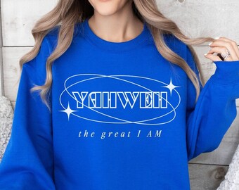Yahweh Suéter Yeshua Sudadera Jesús Crewneck Christian Merch Amor como Jesús Sudadera Ropa cristiana Ropa de Jesús Ropa católica